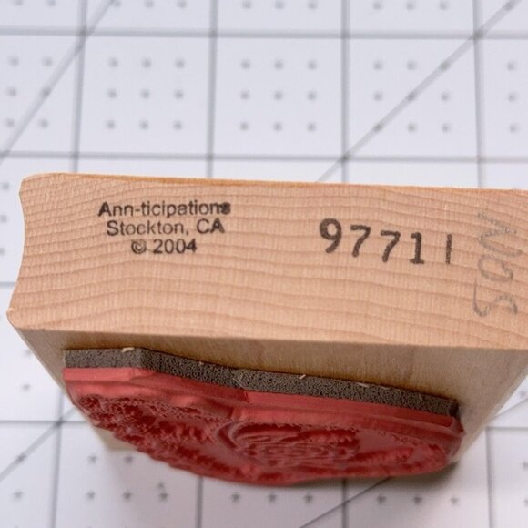 Rose Hat  Rubber Stamp Ann-ticipations Spring Summer Flower Garden Fashion Craft - Picture 4 of 5